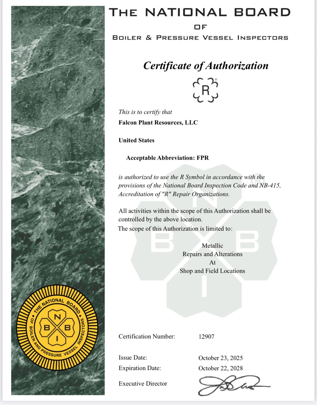 National Board R Certificate